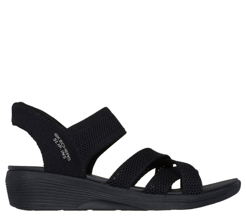 Sandale sport, dama, SKECHERS SLIP-INS ARYA COOLING OFF 163524-BBK negru, textil